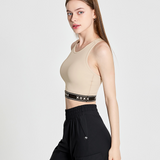 Black Label Signature 360N Logo Banding Bra Top - Buttercream