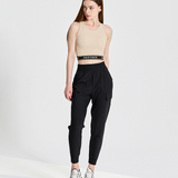 Black Label Signature 360N Logo Banding Bra Top - Buttercream