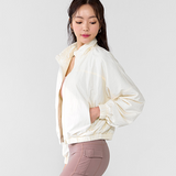 Xexymix High neck Dolman Crop Windbreaker - Pure Cream