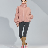 Xexymix Sherpa High Neck Jumper - Rose Cloud