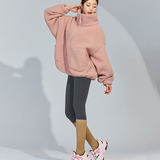 Xexymix Sherpa High Neck Jumper - Rose Cloud