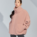Xexymix Sherpa High Neck Jumper - Rose Cloud