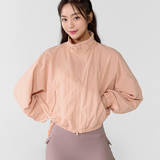 Xexymix High neck Dolman Crop Windbreaker - Groove Pink