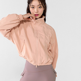 Xexymix High neck Dolman Crop Windbreaker - Groove Pink