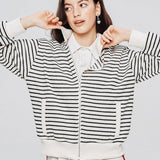 LE SONNET  Sailor Zip-up - Black