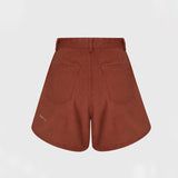 KANDINI A-line Corduyoy Short Pants - Brick
