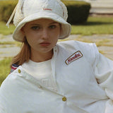 KANDINI Padded Ear-Cover Bucket Hat - Ivory