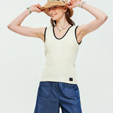 LE SONNET Waffle Top - Cream