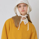 KANDINI Padded Ear-Cover Bucket Hat - Ivory