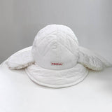 KANDINI Padded Ear-Cover Bucket Hat - Ivory