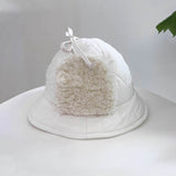 KANDINI Padded Ear-Cover Bucket Hat - Ivory