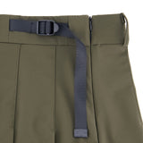 LE SONNET Minimal Pleats Skirt - Khaki