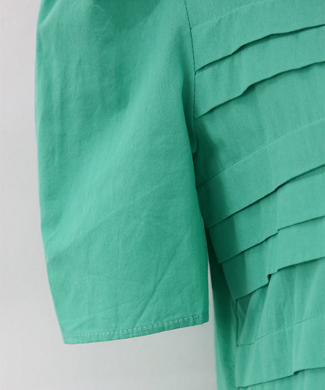 N9 Kubito Puff Long Dress - Green