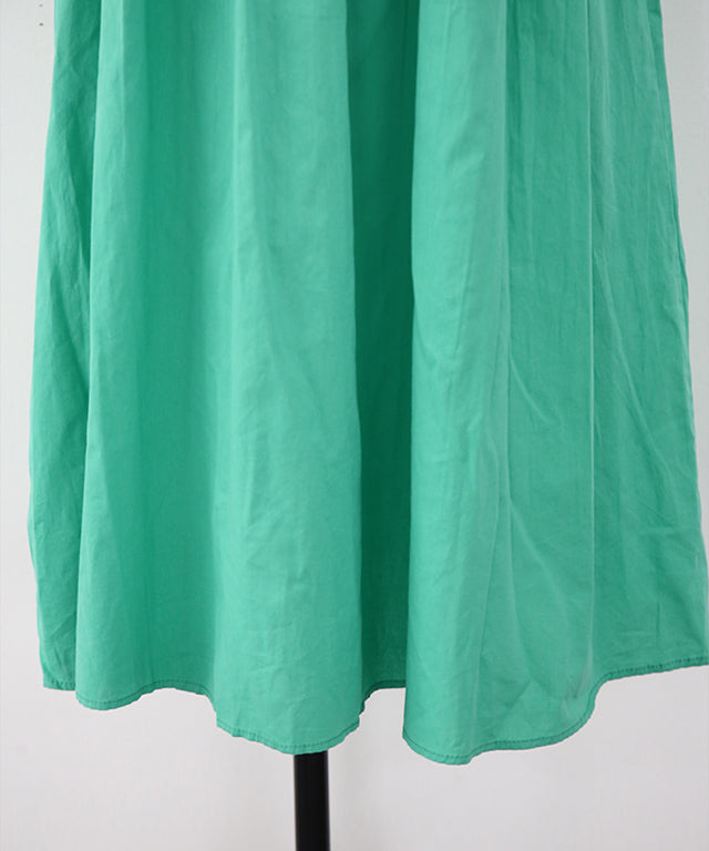 N9 Kubito Puff Long Dress - Green