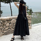 N9 Puroden Back Slit Sleeveless Dress- 4 colors