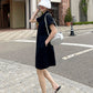 N9 Vsco Cara Short Sleeve Dress - Black
