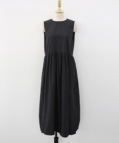 N9 Puroden Back Slit Sleeveless Dress- 4 colors