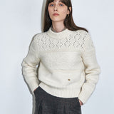 KUME STUDIO Baby Alpaca Crew-neck Sweater - Ivory