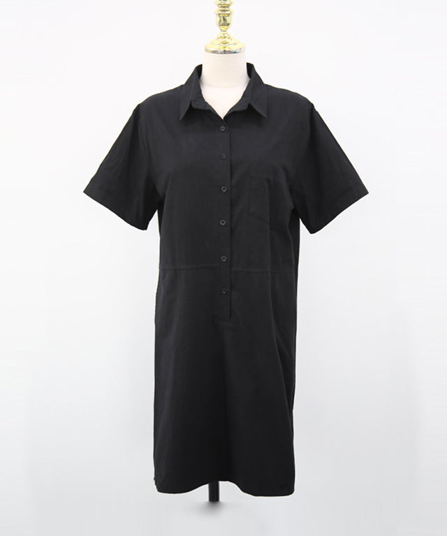 N9 Vsco Cara Short Sleeve Dress - Black