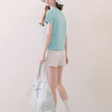 PIV'VEE  Cotton Shoulder Bag - Cornflower Blue