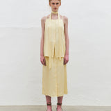 KUME STUDIO Tencel Twill Banded Skirt - Light Yellow