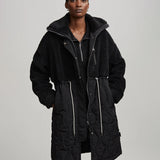 VARLEY Walsh Quilt Sherpa Coat - Black