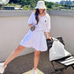 N9 Somfree Banding Short Skirt Pants - Melange White