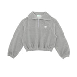 PIV'VEE Giant Half Zip Sweatshirt - Snow Gray