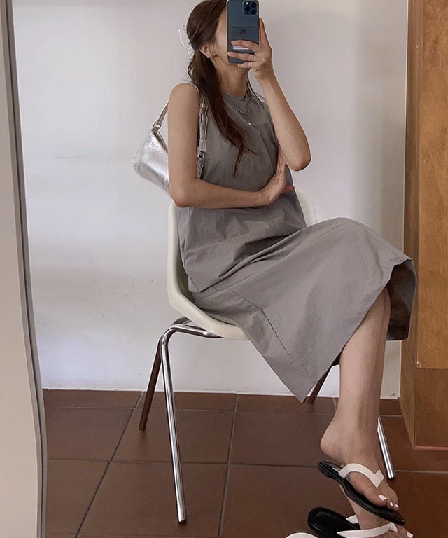N9 Basrak Long One Piece - Gray