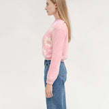 PIV'VEE Daisy Garden Sweater - Bubble Pink