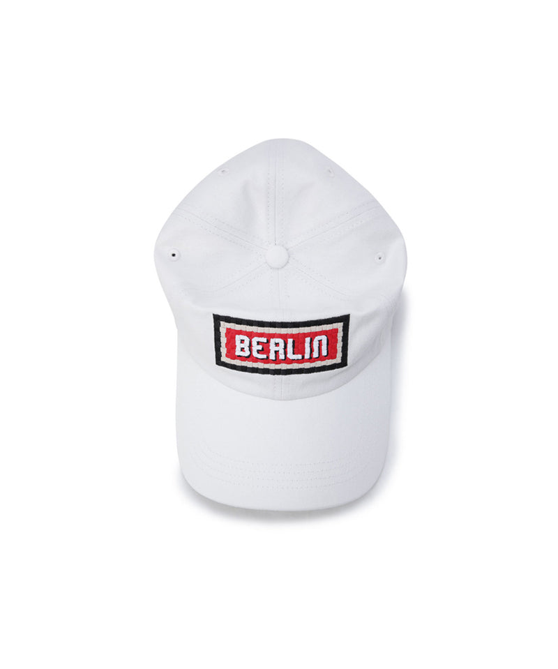 MAUER GLOBAL: Berlin Embroided Cap 01 - White