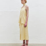 KUME STUDIO Tencel Twill Banded Skirt - Light Yellow