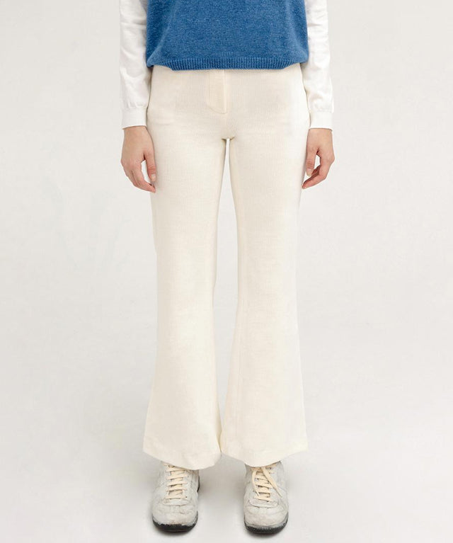 PIV'VEE Comfy Corduroy Trousers - Cloud White