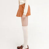 PIV'VEE Coated Pleated Skirt - Squirrel Brown