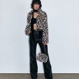 KUME STUDIO Eco-friendly Leopard Fur Shoulder Bag - Leopard