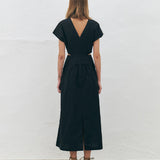 KUME STUDIO Side Cut-out Long Dress - Black