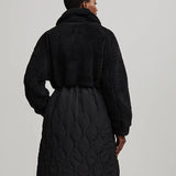 VARLEY Walsh Quilt Sherpa Coat - Black