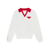 PIV'VEE [Reorder] Pointed Collar Polo Knit