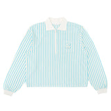 PIV'VEE Stripe Terry PK Shirt - Cornflower Blue
