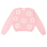 PIV'VEE Daisy Garden Sweater - Bubble Pink