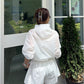 N9 Felt hood Windshield Zip-Up - Ivory