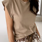 N9 Nuffy Roll-up Top - Gray Beige