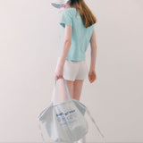 PIV'VEE  Cotton Shoulder Bag - Cornflower Blue