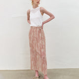 KUME  STUDIO  Printed Chiffon Layer Skirt - Pink