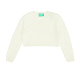 PIV'VEE Mild Power Shoulder Knit Top - Cloud White