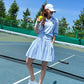 N9 Somfree Banding Short Skirt Pants - Sky Blue