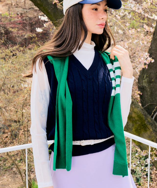MAGIA Tom Knit Shawl  - Green