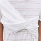 KUME STUDIO Twisted Detail T-Shirt - White