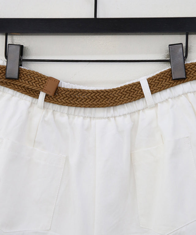 N9 Batsubo Belt Short Pants - Ivory