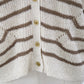 N9 Swelbo Knitted Button Vest - Light Beige